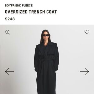 SKIMS Black Oversized Trench Coat